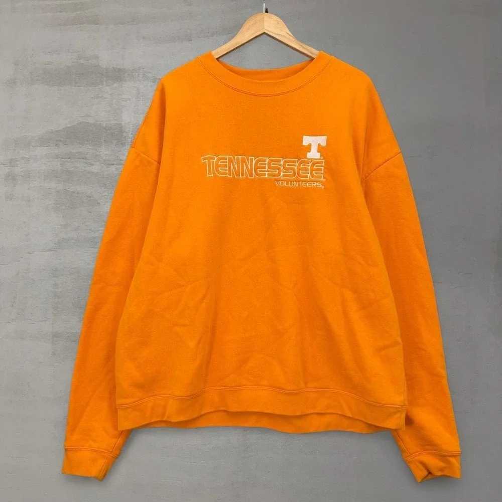 Vintage‎ Adidas Tennessee Volunteers Sweatshirt Orange Crewneck Embroidered 2XL